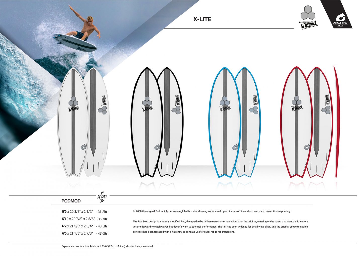 X-Lite PodMod Torq Surfboard Konstruktion