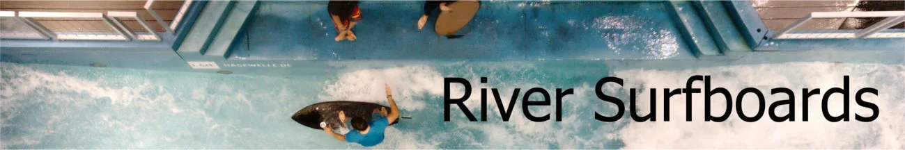 Riverboard Surfboard stehende Welle Fluss Header Kategorie