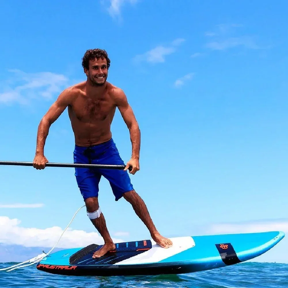 stand up paddelboarder on SUP Foil Board