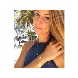 Silver+Surf Jewellery size S Palmtree gold plated
