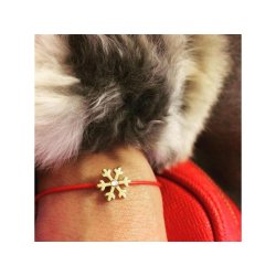 Silver+Surf Jewellery Snow crystal size S Gold