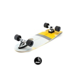 Slide Surfskateboard SWALLOW 33 TRICK Carve Skateboard Carver gelb grau