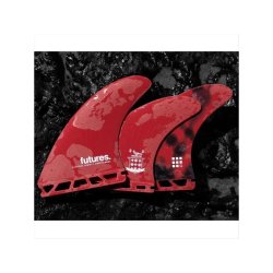 FUTURES Thruster Surf Fin Set Coffin Bros Control size M red