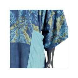 MADNESS Change Robe Surf Poncho Unisize Blue Leaf Duo