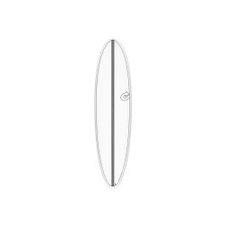 Surfboard TORQ Epoxy TET CS 7.2 Funboard Carbon weiß