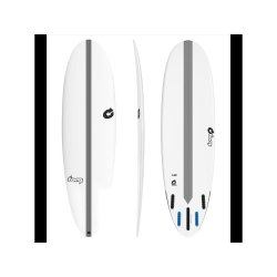 Surfboard TORQ Epoxy TEC M2  6.6 carbon white