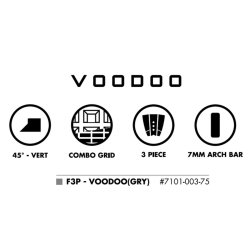 FUTURES Traction Pad Surfboard Footpad  3pc Voodoo