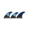 FUTURES Thruster Surf Fin Set AM1 Al Merrick Techflex blue black