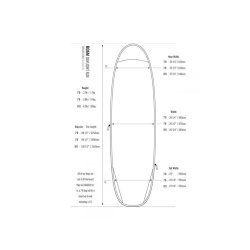 ROAM Boardbag Surfboard Daylight Funboard 7.6