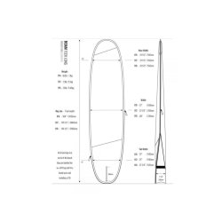 ROAM Boardbag Surfboard Tech Bag Longboard 8.6 Schwarz