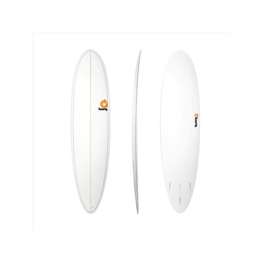 Surfboard TORQ Epoxy TET 7.6 Funboard  Pinlines white