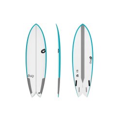 Surfboard TORQ Epoxy TEC Quad Twin Fish 5.6 Rail